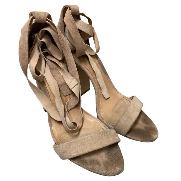 Schutz Suede Wrap Heels Size 8 - Picture 1 of 9